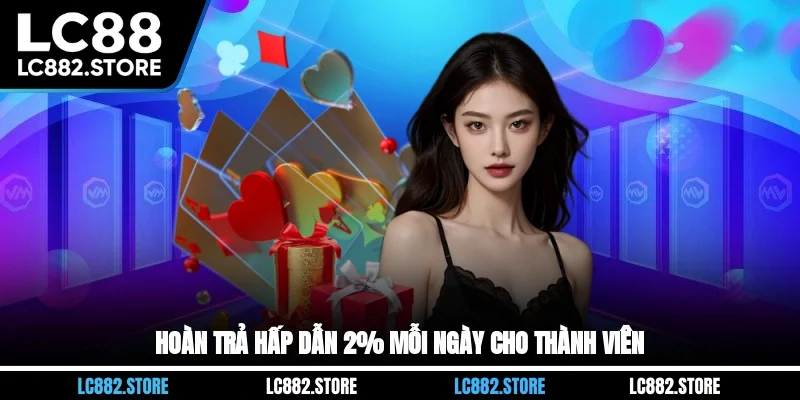 Hoàn trả hấp dẫn 2% mỗi ngày cho thành viên 